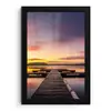 Steiger - Zonsondergang - Water - Zee - Reflectie fotolijst zwart zonder passe partout klein -3d