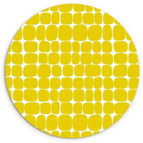 Stippen - Modern - Geel Wandcirkel kunststof plaat 5mm dik klein 188 -3d