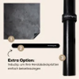 Grijze Betonscherven Inductie beschermer vinyl 3mm middel -zzzzzzz-induclip_DE