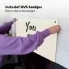 Minimalistisch - Beige - Love Inductie beschemer met haakjes klein -ky-ophangen-nl