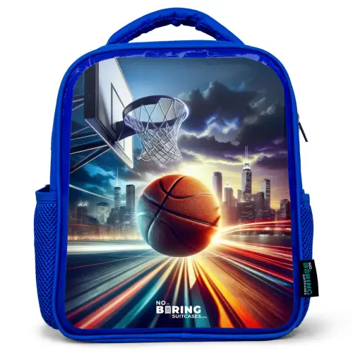 Slam dunk Kinderrugzak - Blauw middel -3d