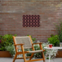 Symmetrisch - Tegel - Burgundy Tuinposter op houten frame 2 cm dik klein 845 -sfeer3