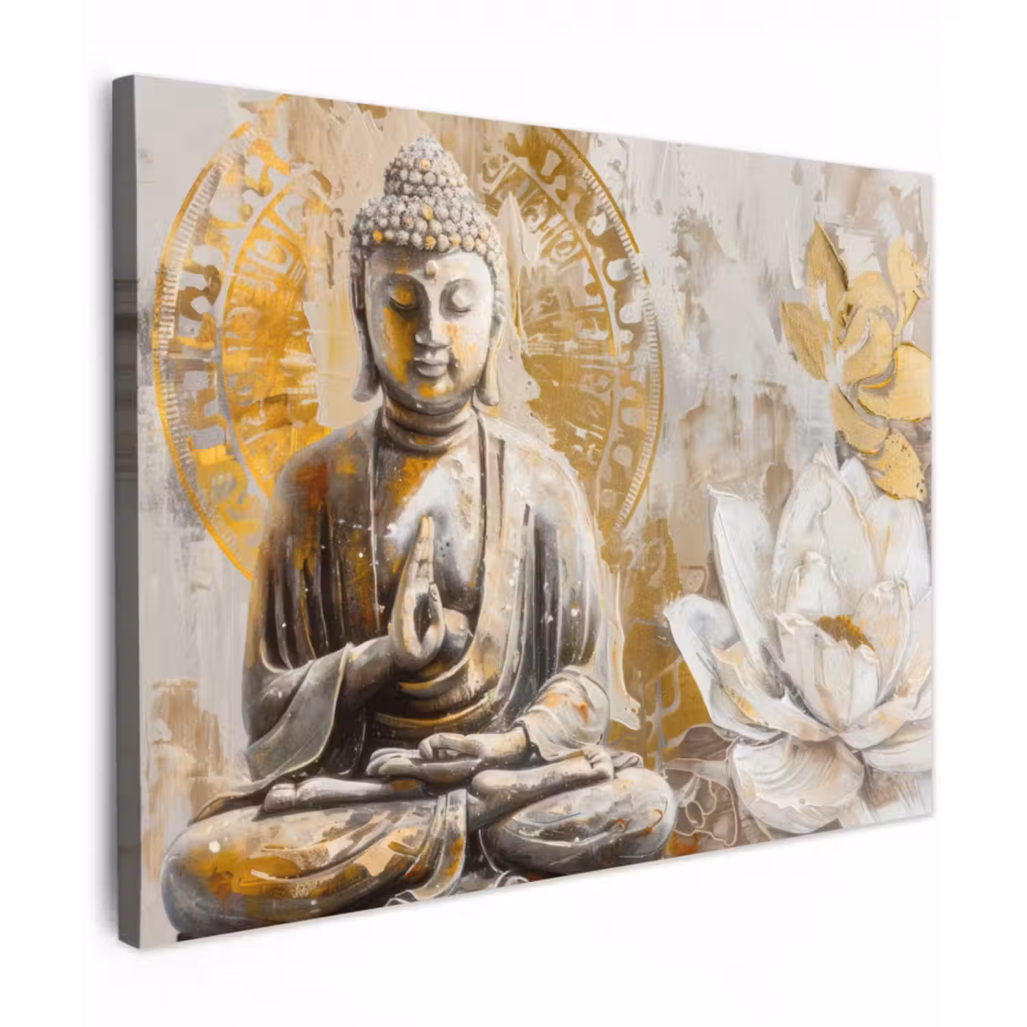 Leinwandbild - Buddha - Blume - Lotus - Spiritualität