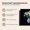 Wit - Bloemen - Tulpen - Vaas Inductie beschermer vinyl 3mm middel -sfeer2