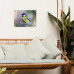 Koolmees op een Tak tuinposter los doek klein -sfeer7