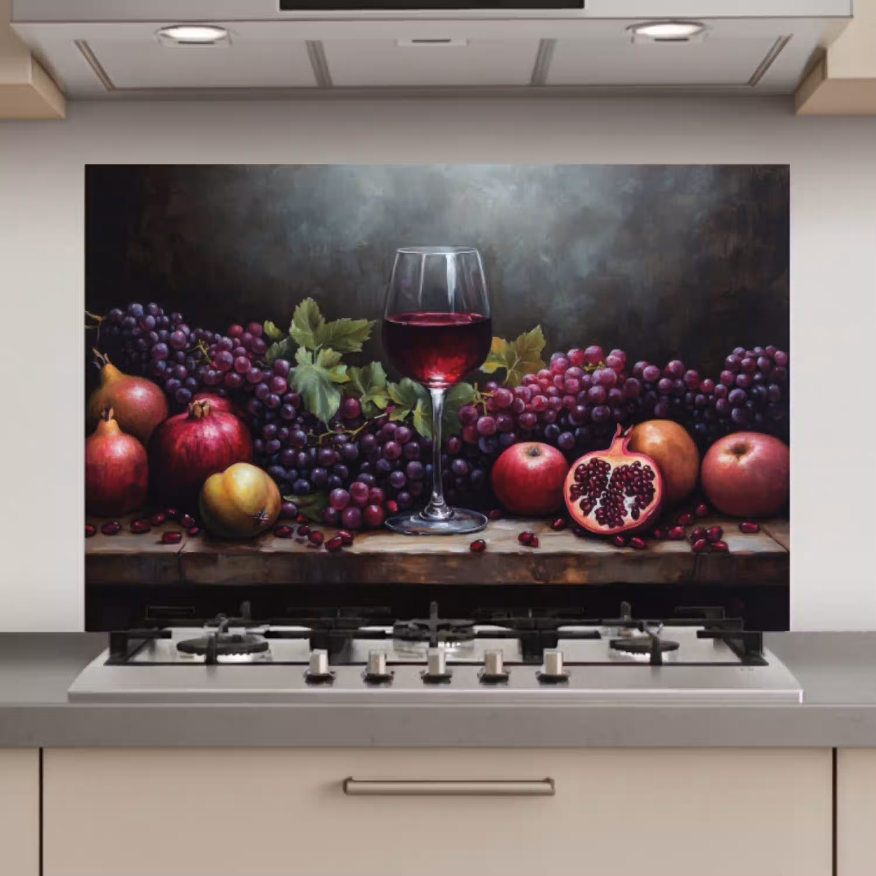 Wijn - Fruit - Stilleven keuken achterwand spatscherm klein -3d_website