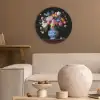 Rozen - Bloemen - Vaas - Boeket Akoestische PET Vilt - Rond klein -sfeer1