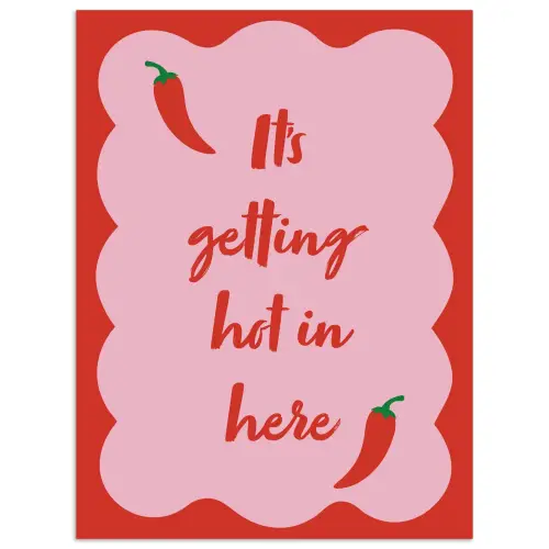 Chilipeper - Red - Hot - Quotes poster papier klein -3d