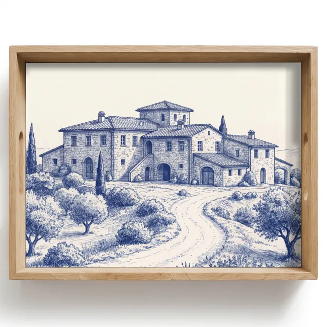 Dienblad - Rustiek - Landgoed - Blauw