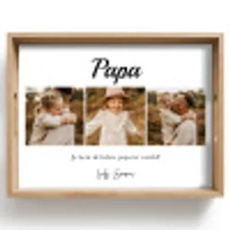 Papa - Fotocollage - 3 Foto's Dienblad Rechthoek middel -z3d_shopping