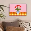 Tulpen - Roze - Vaas canvas 2cm klein -sfeer1