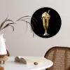 Milkshake - Goud - Drinken - Zwart Wandcirkel plexiglas klein -sfeer4
