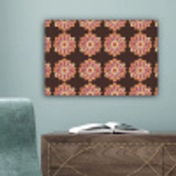Bloemen - Patroon - Bruin canvas 2cm klein 34 -sfeer4
