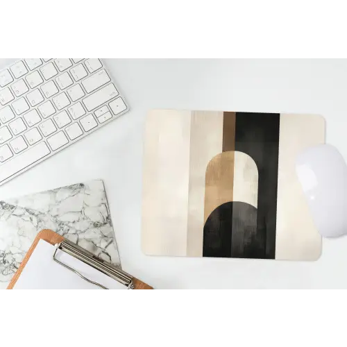 Geometrische - Vormen - Wit muismat rubber klein -witbureau