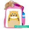 Dierenportret - kat - kinderen Kinderrugzak - Roze middel -inhoud_NL