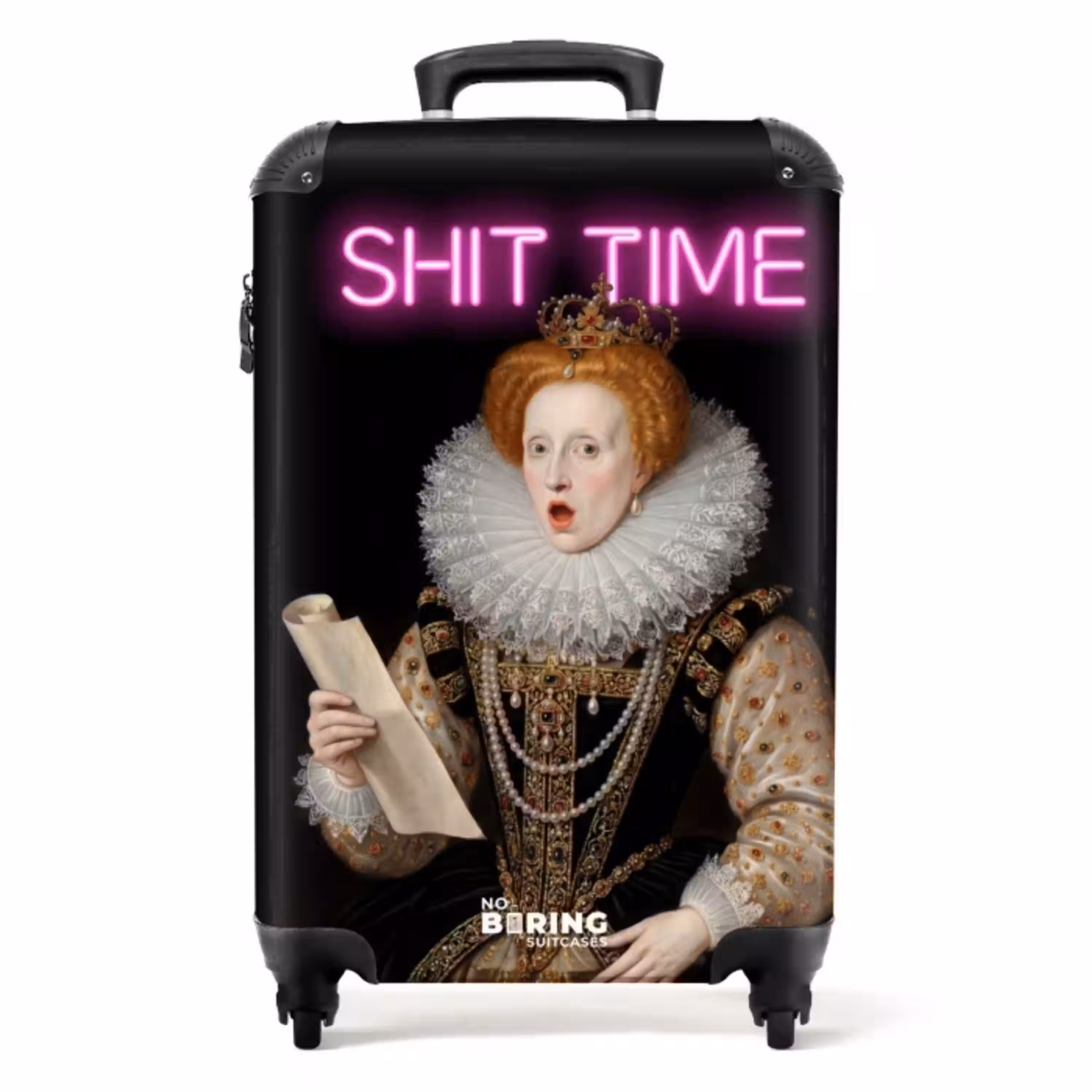 Portret - Humor - Neon NBS - Handbagage koffer - Volwassenen Unisex middel -productfoto_recht