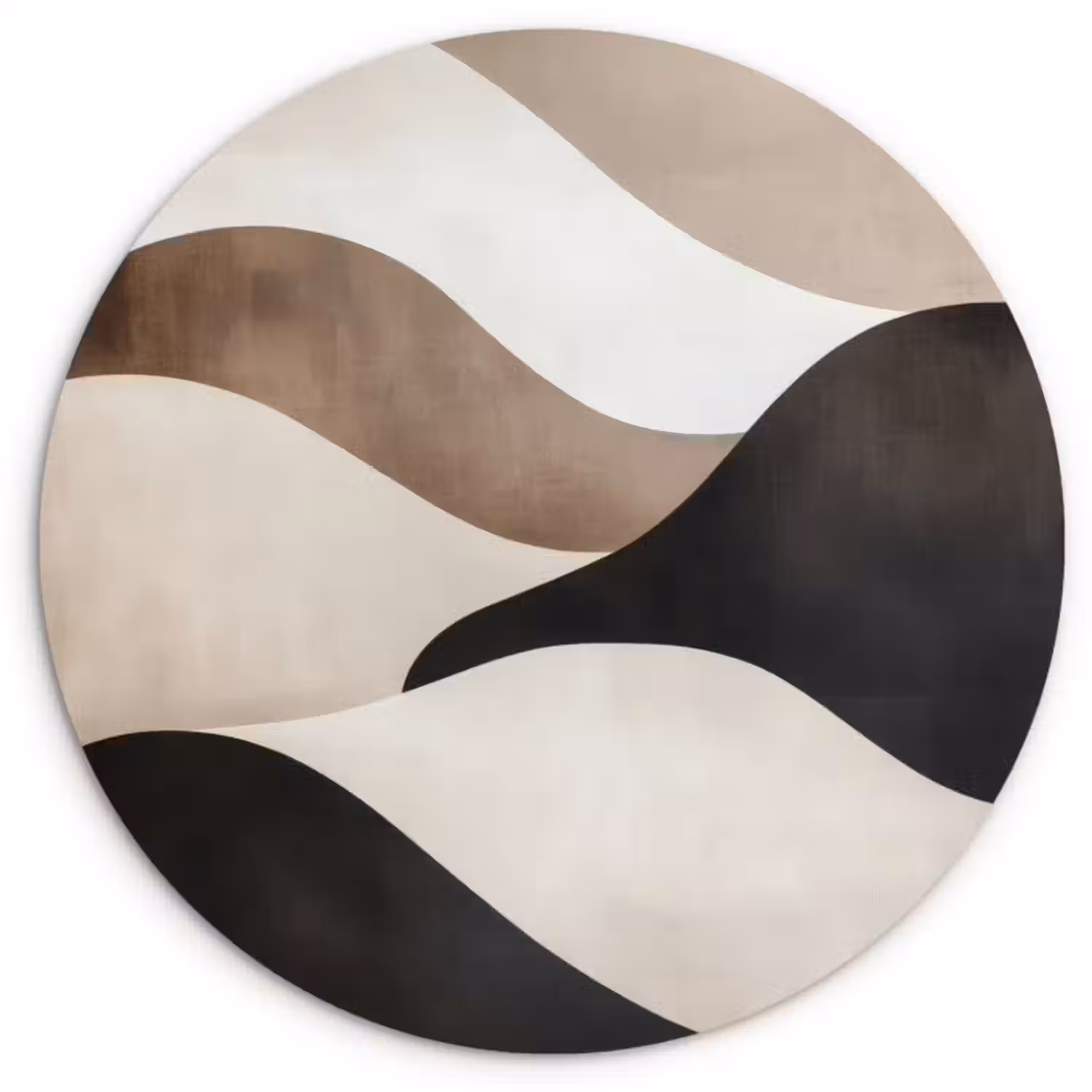 Muurcirkel - Golven - Abstract - Beige