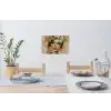 Vrouw - Bloemen  - Goud - Portret Muursticker klein -eettafel