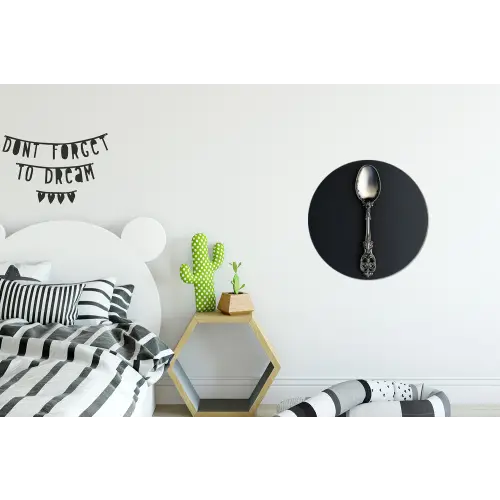 Lepel - Zilver - Metaal Wandcirkel aluminium klein -kinderkamer