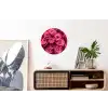 Rozen - Pink - Bloem Wandcirkel aluminium klein -kantoor