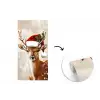 Kerst - Hert - Gewei - Rood fotobehang vinyl groot -3d