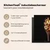 Hout - Noten - Zwart Inductie beschermer vinyl 3mm middel -sfeer2