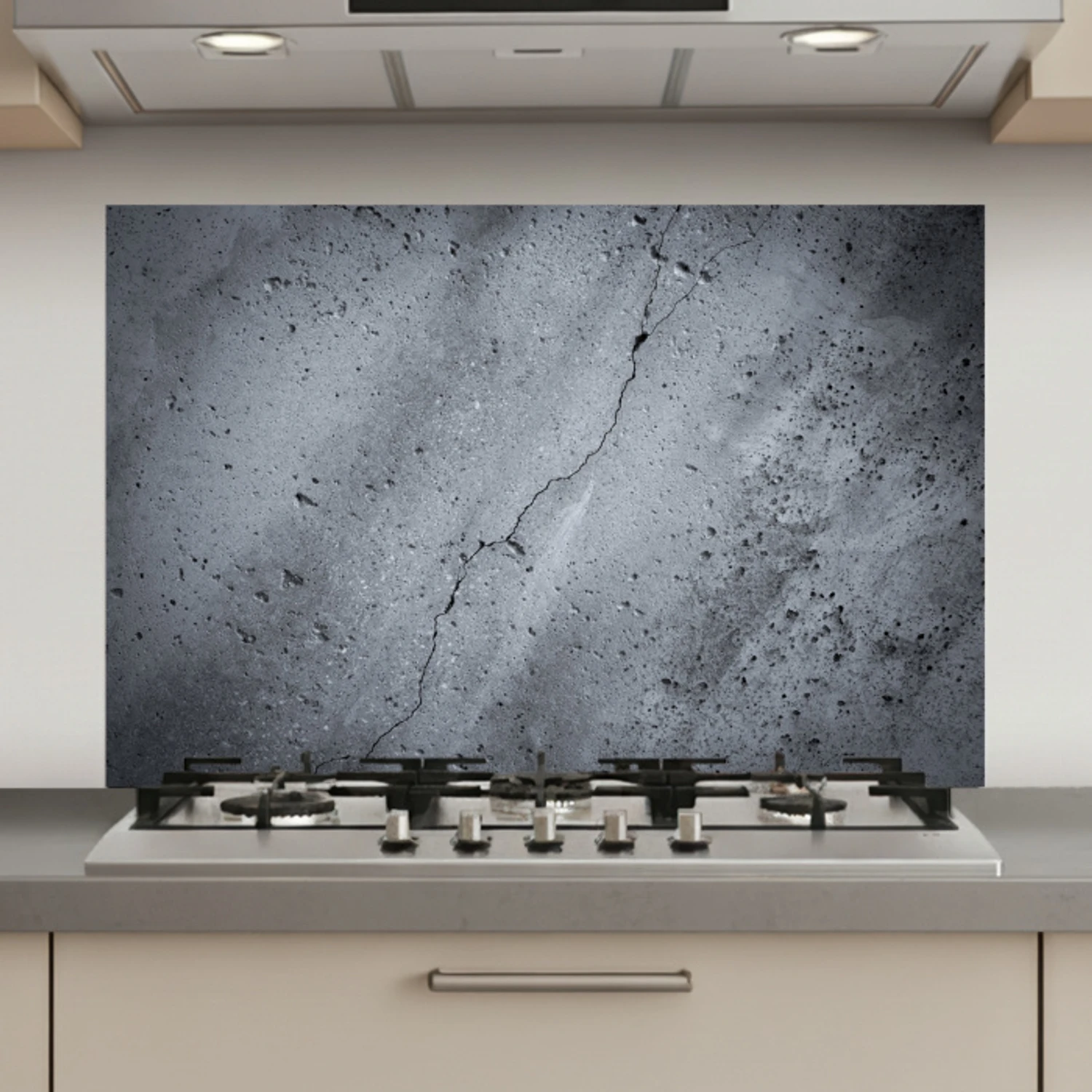 Beton - Grijs - Scheur keuken achterwand spatscherm klein -3d_website