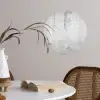 Beton - Grijs - Patroon - Vintage - Industrieel Wandcirkel behangsticker klein -sfeer3