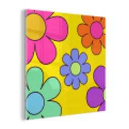 Bloemen - Illustratie - Kleurrijk plexiglas 5mm klein -z3d