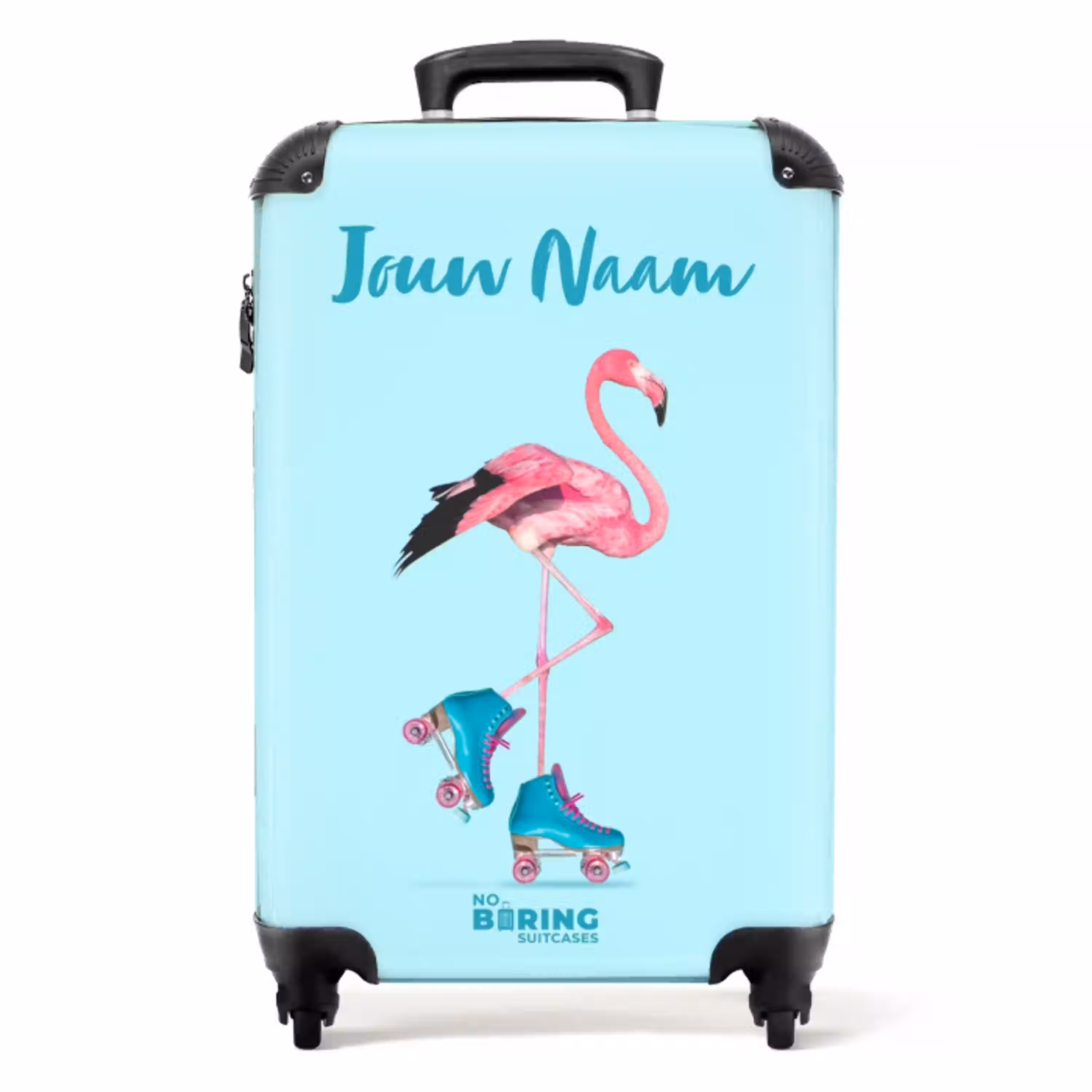 Flitsende flamingo NBS - Handbagage koffer - Kinderen Unisex middel -productfoto_recht