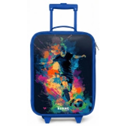 Neon - Voetballer - Kleurrijk Kinderkoffer - Blauw klein -zz3dotto
