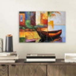 Abstract - Kunst - Boot - Kleuren aluminium wit klein -sfeer1