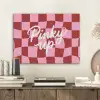 Pinky up - Geblokt - Bordeauxrood PET vilt klein -sfeer1