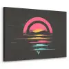 Cirkel - Abstract - Roze Textielframe zwart klein -3d