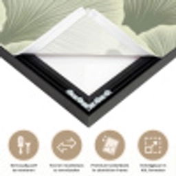 Waaier - Blad - Groen Textielframe zwart klein 947 -USP_closeupNL
