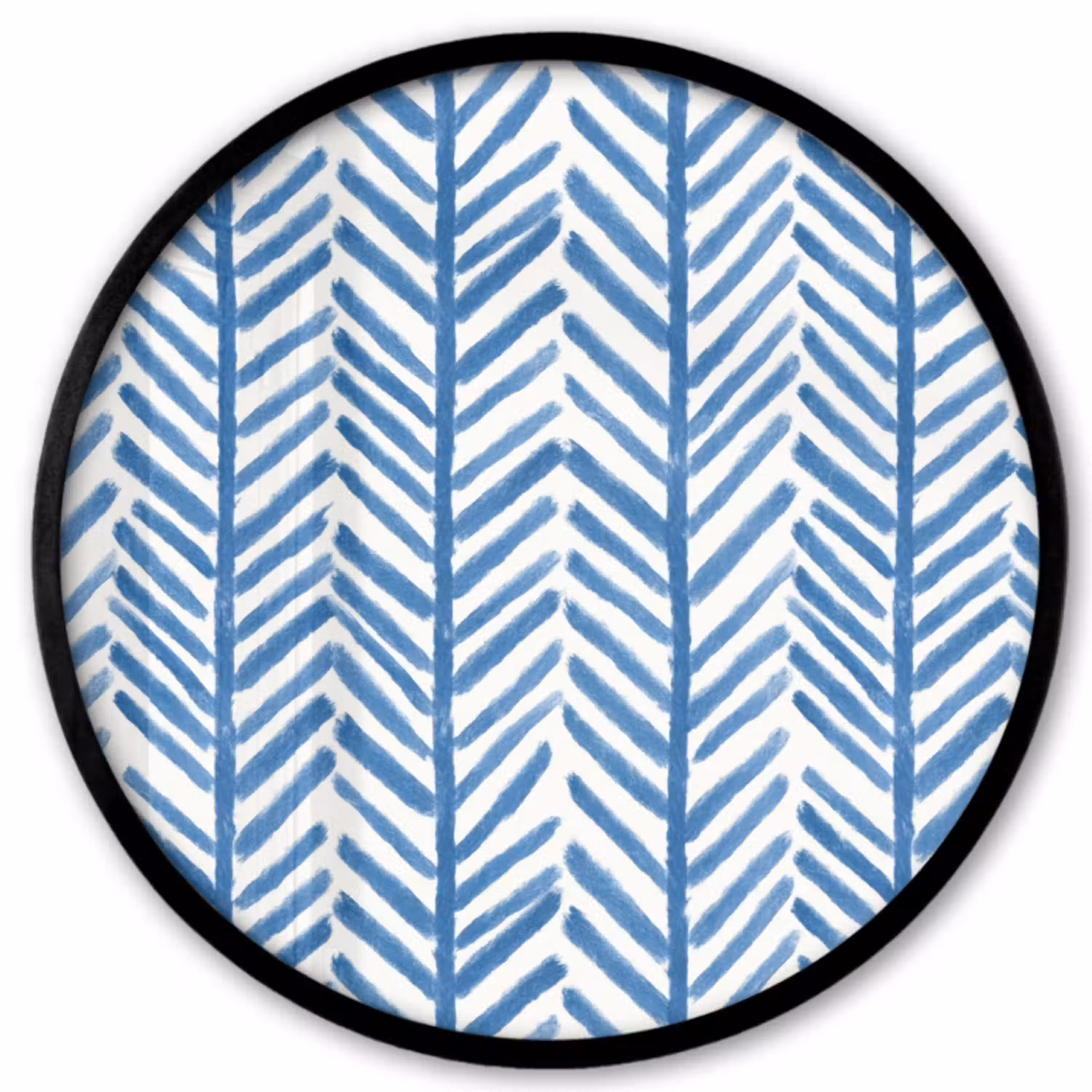 Patroon - Streep - Blauw Fotolijst rond zonder passe partout klein 856 -3d