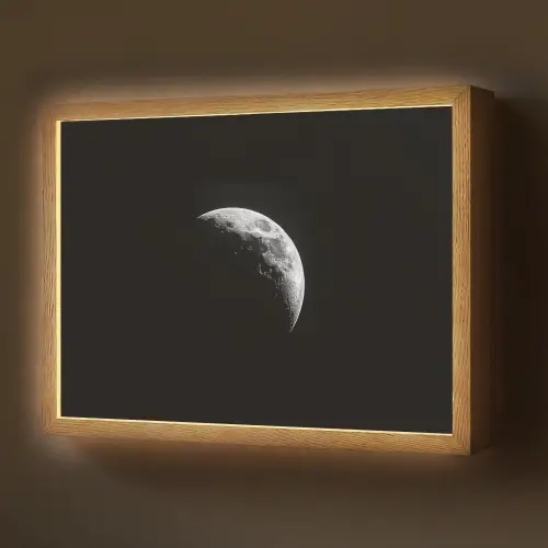 Maan - Hemel - Zwart - Schaduw Light Box met batterij (Wandlamp) middel -z3d_website