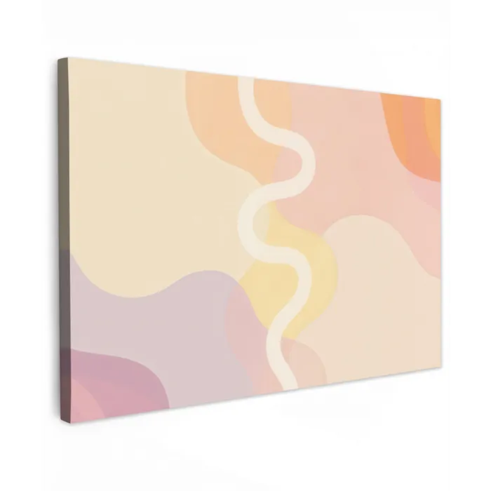 Golvende vormen - Abstract - pastel canvas 2cm klein -z3d