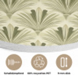 Klassiek - Waaier - Groen Akoestische PET Vilt - Rond klein 838 -closeup_DE