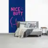 Brutaal - Grappig - Blauw fotobehang vinyl groot -slaapkamer