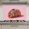 Taco - Kleurrijk - Edelstenen - Goud keuken achterwand spatscherm klein -3d_website