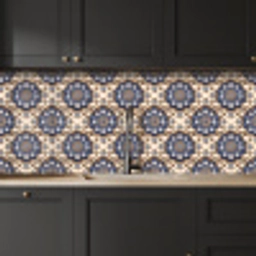 Floraal - Ornament - Blauw keuken achterwand 2 middel 871 -sfeer1