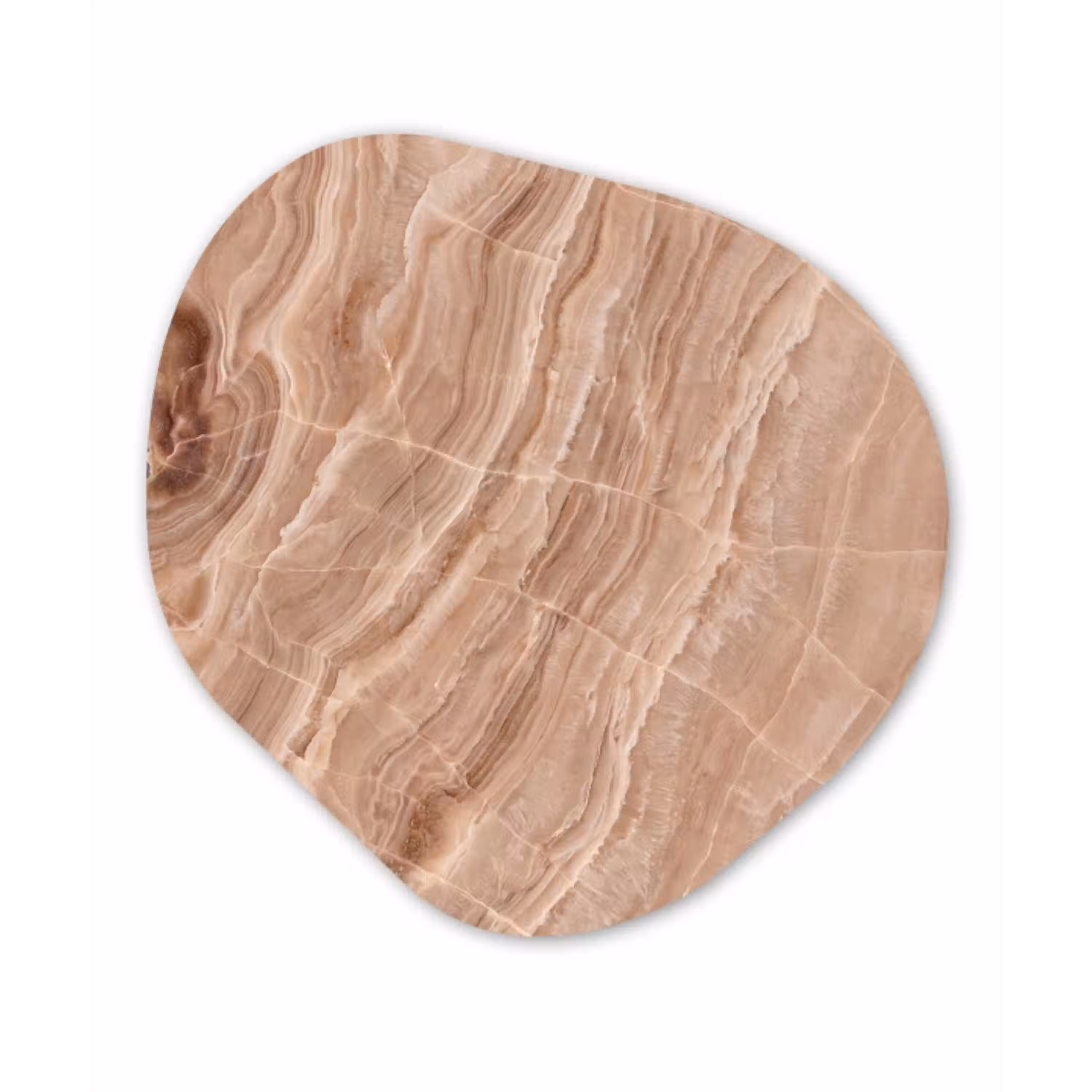 Textuur - Golvend - Abstract - Warm - Bruin Wandcirkel Organisch Forex 3mm klein -3d