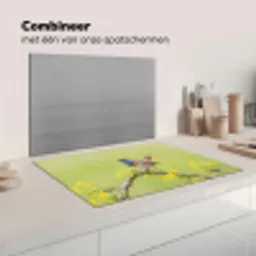 Vogel - Tak - Natuur - Kleurrijk Inductie beschermer vinyl 3mm klein -wsfeer7_website