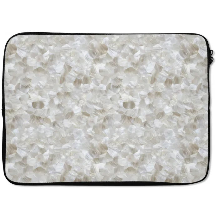 Wit - Penseelstreken - Reliëfeffect laptophoes neopreen klein 279 -zkaufland3dotto