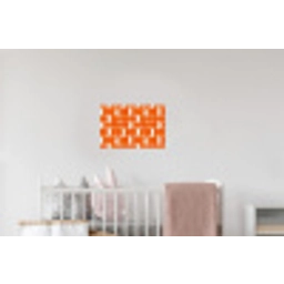 Patroon - Retro - Oranje Muursticker klein 286 -kinderkamer