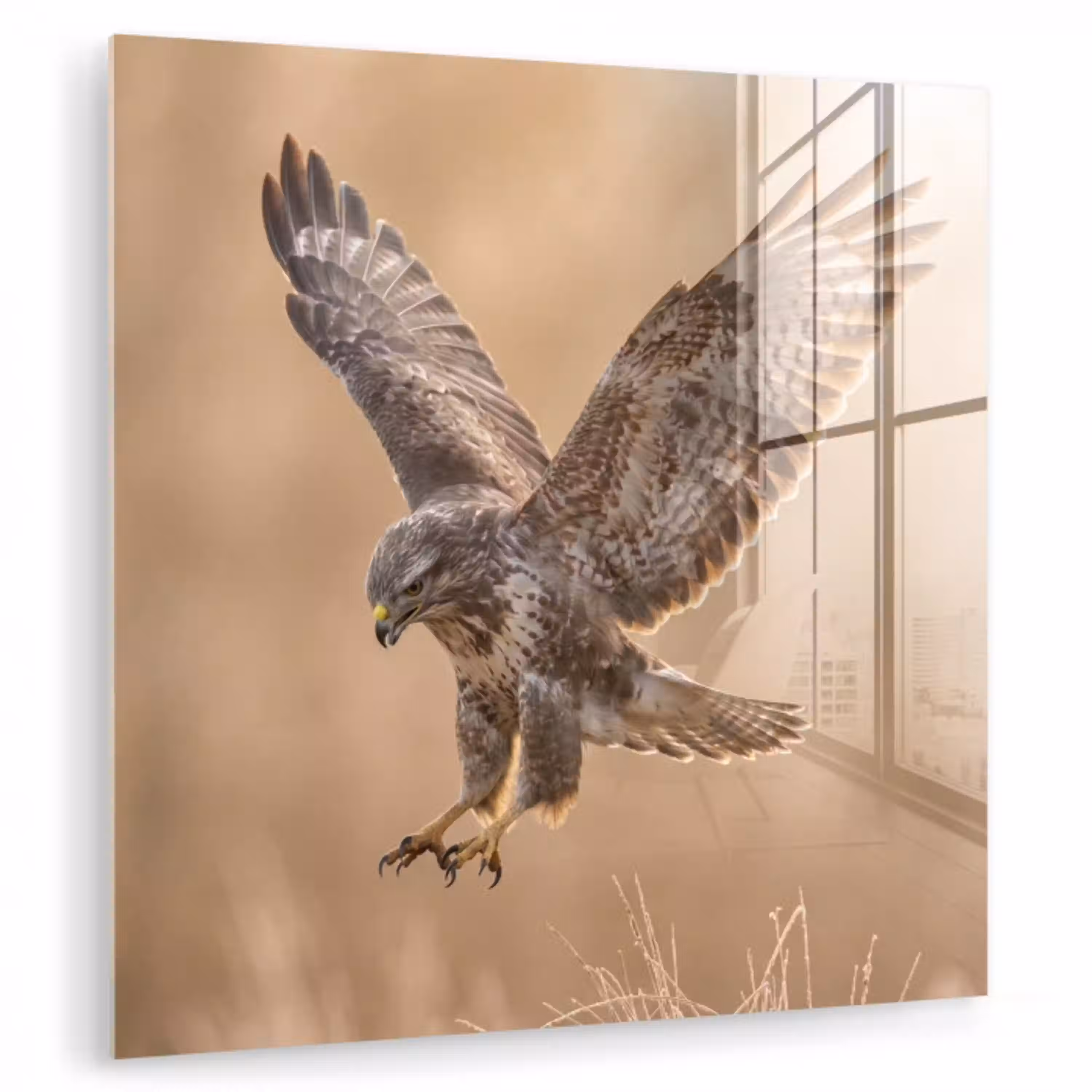 Buizerd - Roofvogel - Natuur - Bruin plexiglas 5mm klein -zzzproduct_nieuw