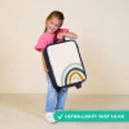 Ruwe regenboog aqua Kinderkoffer - Zwart klein -sfeer2_UK