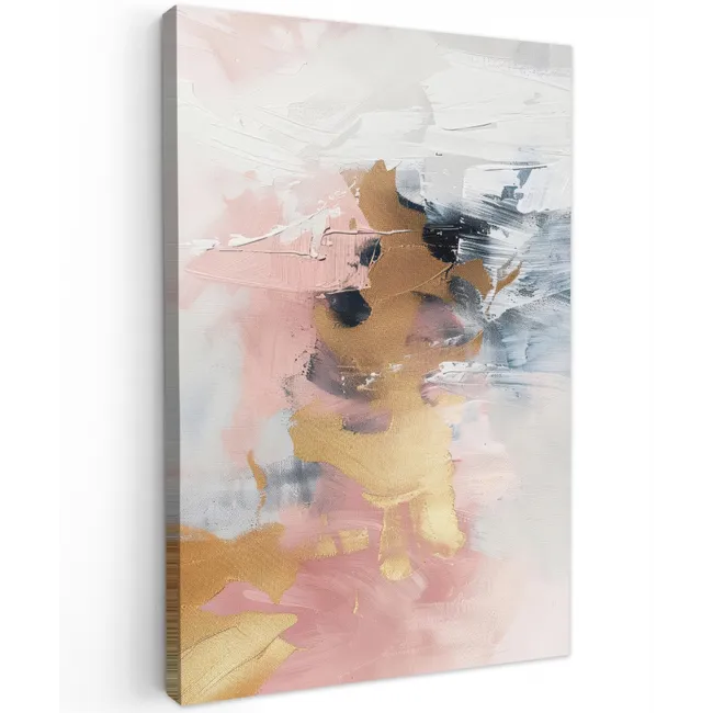 Abstract - Pastel kleuren - Goud - Modern - Aesthetic canvas 2cm klein -z3d