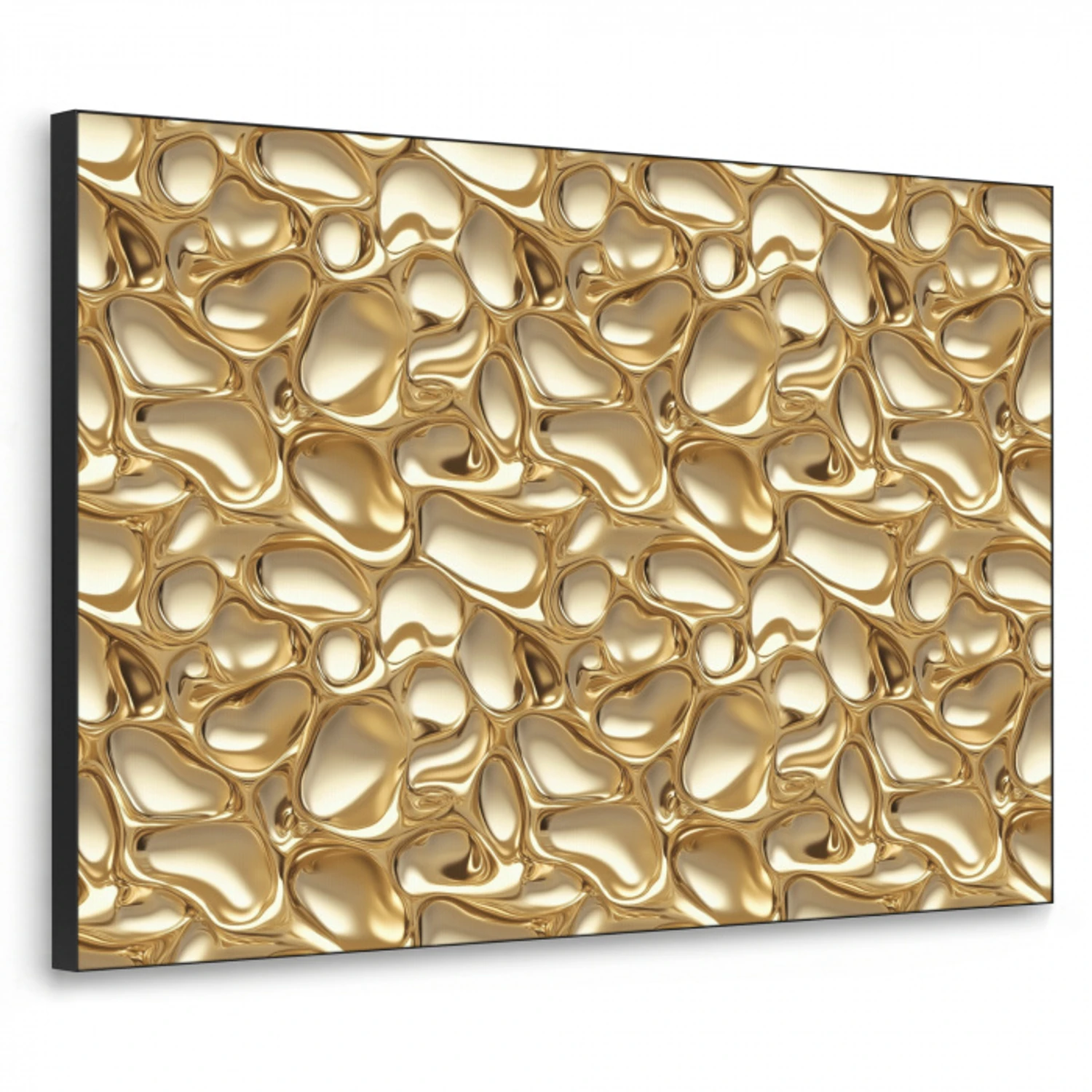 Abstract - Modern - Goud Textielframe zwart klein 947 -3d